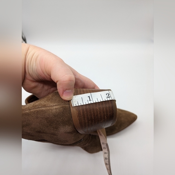 Franco Sarto Shaina western suede leather heeled boot 9.5 - Picture 7 of 12